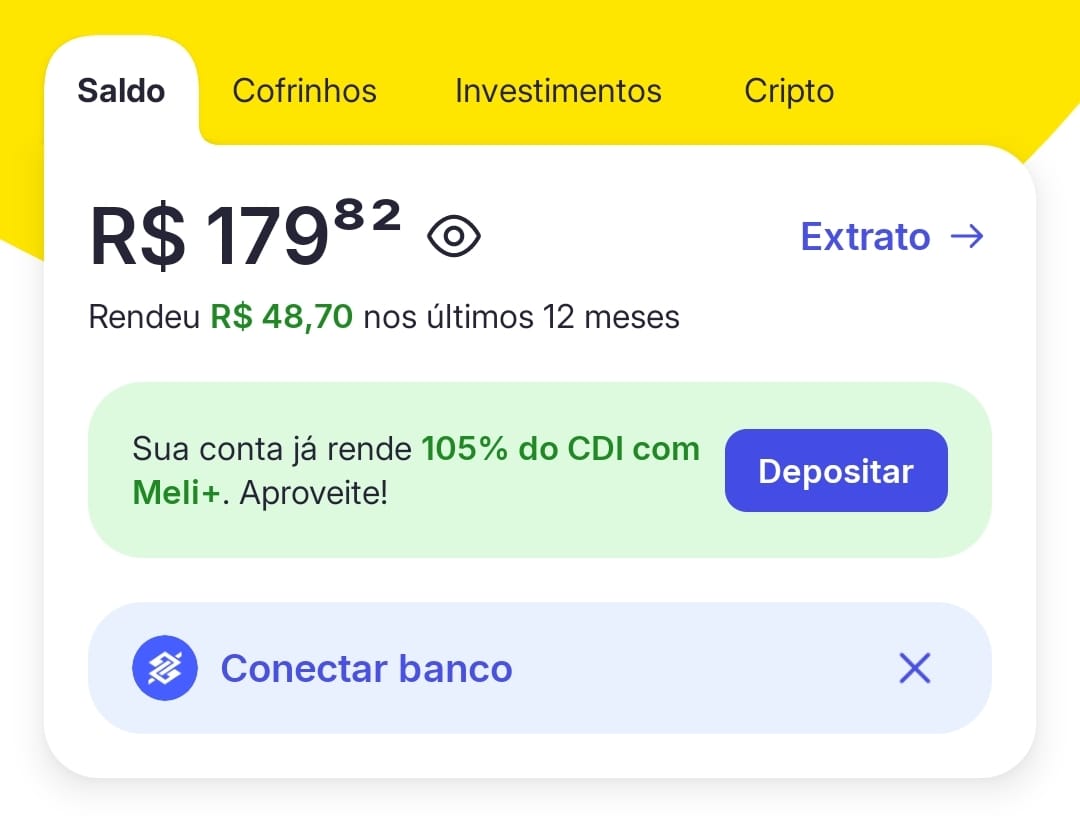 Extrato bancário do período